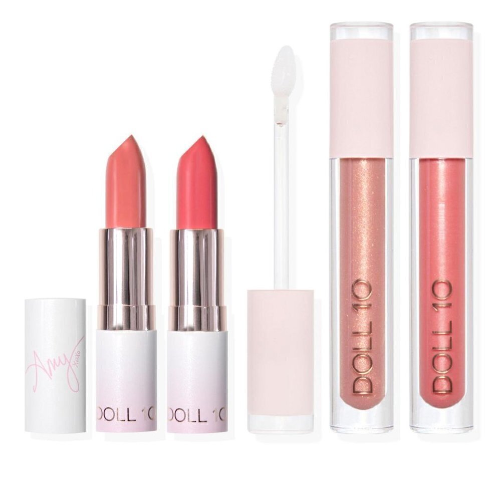 Doll 10 4-piece Amy's Lip Set - 2 Lip Gloss and 2 Lip Sticks FULL SIZE - NEW